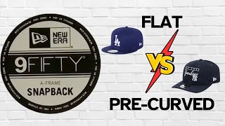 New Era 9FIFTY Flat vs Precurved  Hat Review by Hats By The HUNDRED [upl. by Ylicic223]