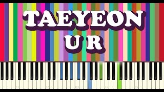 태연Taeyeon  UR piano cover [upl. by Sirrot792]