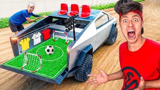 FIZ UM CAMPO SECRETO NO CYBERTRUCK DO ENALDINHO [upl. by Tucker]