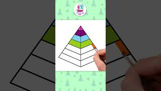 How To Draw A Pyramid🔺  Step By Step shorts youtubeshorts drawingforkids howtodraw [upl. by Ahsin]