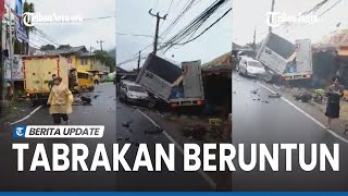 TABRAKAN BERUNTUN DI JALAN RAYA PUNCAK BOGOR [upl. by Teiluj]