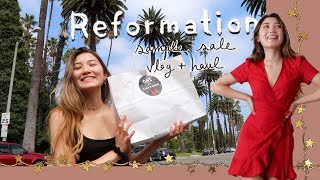 i went to a REFORMATION SAMPLE SALE vlog  haul [upl. by Vasquez]