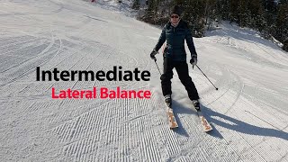 Intermediate Parallel skiing with Kelly Lateral Balance [upl. by Rebmeced]