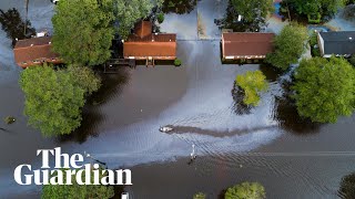 Storm Florence footage shows scale of flooding in North Carolina [upl. by Annaesor326]