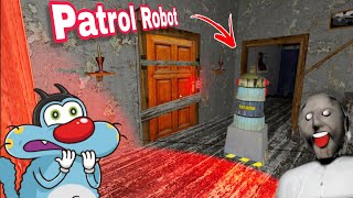 Granny 3 Patrol Robot in Grannys House  Granny New Update With Oggy and Jack [upl. by Hajidahk]