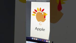 Giving the Apple logo a Thanksgiving redesign thanksgiving logos logodesign redesign shorts [upl. by Weinstock66]