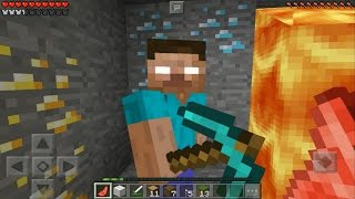 Minecraft Pe Scariest Herobrine Ever Sighting 100 REAL [upl. by Kletter57]