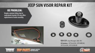 Highlighted Part Sun Visor Repair Kit for Select Jeep Wrangler Models [upl. by Leontine138]