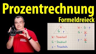 Prozentrechnung  Das Formeldreieck So merkst du dir die Formeln besser  Lehrerschmidt [upl. by Haidedej]