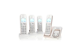 Panasonic DECT 60 4pk Link2Cell Cordless Phones [upl. by Rodmann]