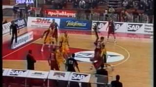 Olympiakos vs AEK 7569 Euroleague 2002 [upl. by Yllus]