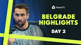 Cilic Battles Muller Lajovic amp Kecmanovic Also In Action  Belgrade 2024 Day 2 Highlights [upl. by Jeremie849]