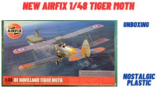 Airfix New 148 De Havilland Tiger Moth Unboxing [upl. by Lleihsad104]