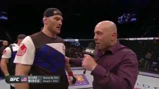 UFC 195 Stipe Miocic Octagon Interview [upl. by Eimmis213]