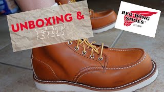 Classic Moc Toe 875 Red Wing Heritage Boots Review Unbox  How do they Fit [upl. by Nitnelav50]