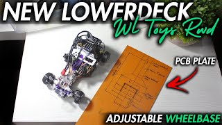 GANTI LOWERDECK WLTOYS PAKE PCB   MINI RC DRIFT RWD WLTOYS 128 CONVERT RWD ADJUSTABLE WHEELBASE [upl. by Annaicul]