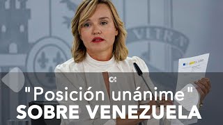 El Gobierno de España mantendrá una quotposición unánimequot con la UE sobre Venezuela [upl. by Mireille]