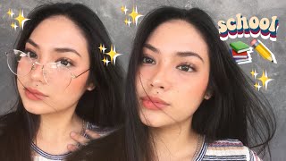 school makeup routine DRUGSTORE for eyeglasses wearers  ella gatchalian JEORELLA [upl. by Sylram]