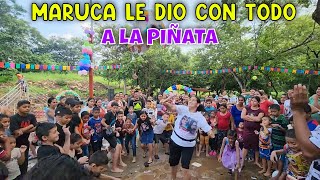 Maruca revivió ser niña también paso a reventar la piñata A Ale la confundieron de piñata P 30 [upl. by Ardnuaed178]