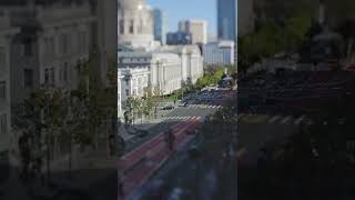 4K TiltShift timelapse San Francisco Civic Center Short [upl. by Nwahsyt]