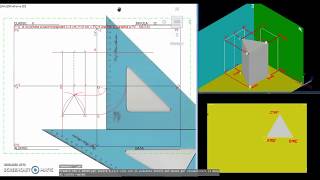II  Tav 12  Proiezione Ortogonale di un prisma a base triangolare [upl. by Xenos]