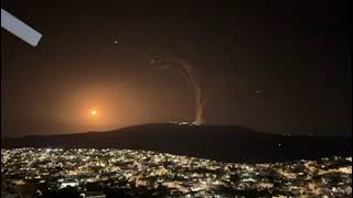 INSANE FOOTAGE  Israeli Iron Dome action in northern israel [upl. by Katzman472]