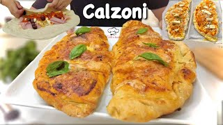 CALZONI al forno GRANDISSIMI in casa come in pizzeria 🍕 [upl. by Einiar]