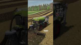 Claas Xerion Saddle Trac Manure Spreader  Farming Simulator 22 [upl. by Laeahcim]