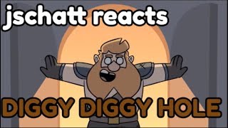 jschlatt reacts to quotDiggy Diggy Holequot by The Yogscast Old and New Versions [upl. by Sterling]