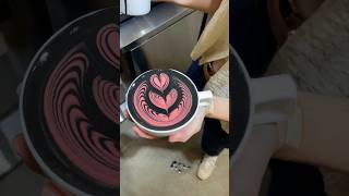 Black Pink x Latte Art latteart coffee 拉花 blackpunk baristalife [upl. by Malkin378]