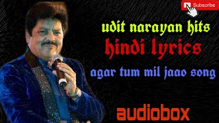 agar tum mil jaao song  udit narayan version  hindi lyrics  zehar movie [upl. by Kursh]