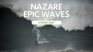 Big Waves Surfing in Nazare [upl. by Damarra]