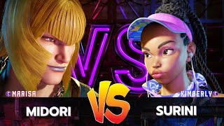 SF6 スト6 MIDORI Marisa vs SURINI Kimberly High Level Gameplay [upl. by Duong]