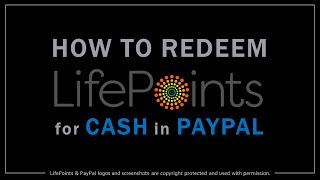 How to Redeem LifePoints for Cash in PayPal [upl. by Adham]