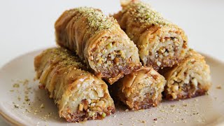 Easy Rolled Baklava Recipe [upl. by Eteragram]