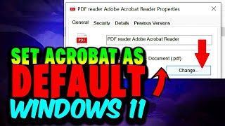 Set Acrobat Reader or Acrobat your default PDF program on Windows 10 [upl. by Martres951]