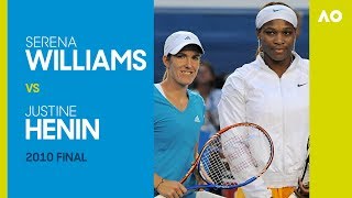 Serena Williams v Justine Henin  Australian Open 2010 Final  AO Classics [upl. by Yanel]