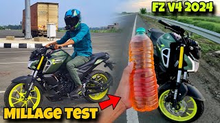 Yamaha Fz s V4 Millage Test 😍Unexpected Mileage After 1st Service FZ V4 2024 [upl. by Lyndon572]