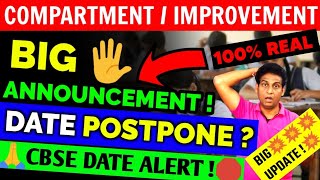 Shocking Compartment amp Improvement Exam Date Postpone  Cl 1012  Compartment Exams Date Sheet Out [upl. by Odrahcir]