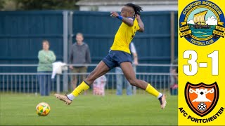 MATCH HIGHLIGHTS  PORTSMOUTH SENIOR CUP  Gosport borough vs AFC Portchester [upl. by Aromat]