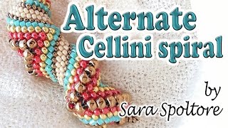 Alternate Cellini spiral tutorial  How to make a zig zag Cellini spiral  Peyote stitch Beading [upl. by Letnohc124]