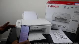 CANON PIXMA TS3151 ALL IN ONE PRINTER COPYING BLACK AND WHITE amp COLOUR [upl. by Irpac]