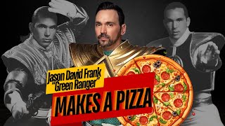 Green Ranger Jason David Frank SHOWS OFF Pizza Making Skills jasondavidfrank pizza [upl. by Cuttie]