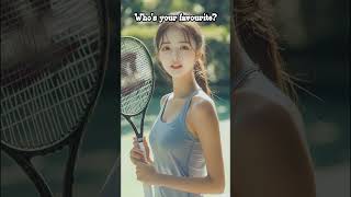 WHO IS YOUR FAVOURITE Tennis girl 6 AI Lookbook aigirlfriendlookbook aiartmodellookbook [upl. by Toulon]