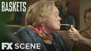 Baskets  Season 3 Ep 6 Christine Smokes Scene  FX [upl. by Birecree]