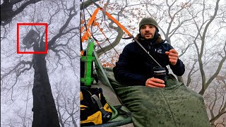 Próba gotowania na drzewie BIWAK SOLO BUSHCRAFT [upl. by Semreh]