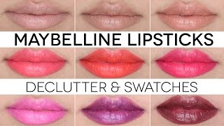 Maybelline Color Sensational Lipstick Swatch and Declutter [upl. by Sebastiano]