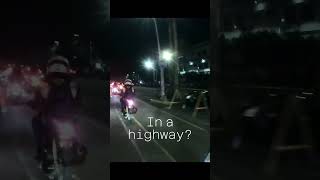 No Helmet In A Higway YOLO shorts trafficrules lto mmda ridesafe [upl. by Sinai]