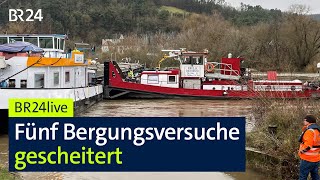 Auf Grund festgefahren Güterschiff legt MainSchifffahrt lahm  BR24live [upl. by Juliette979]