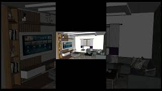 Reconstructing Images of the Living Area sketchup autocad homelivingroom [upl. by Upshaw]